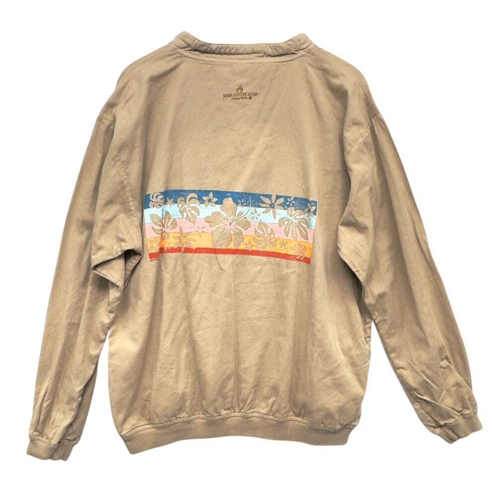 Crazy Shirts Hawaii Unisex L‎ Kona Dyed Pullover Banded Floral Rainbow Relaxed - Picture 5 of 9